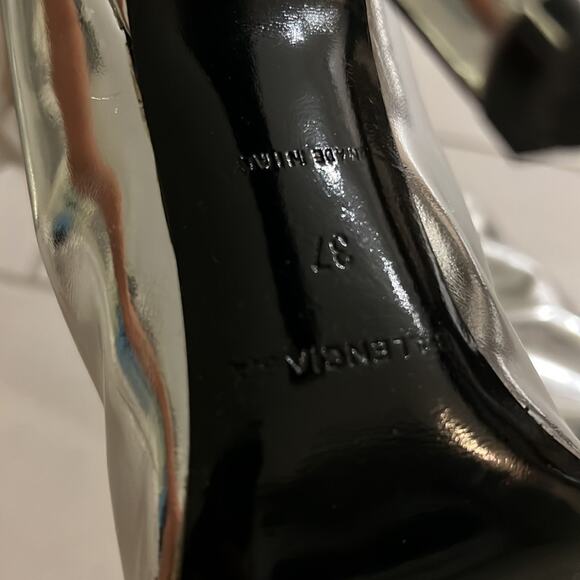 Balenciaga metallic silver thigh high calf skin knife boot size 37 - Picture 6 of 12